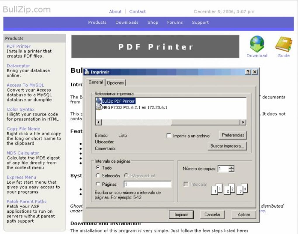 bullzip pdf printer for mac download